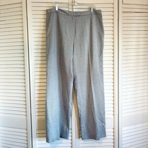 Le Suit Gray Straight Leg Dress Pants Slacks Trousers Size 16